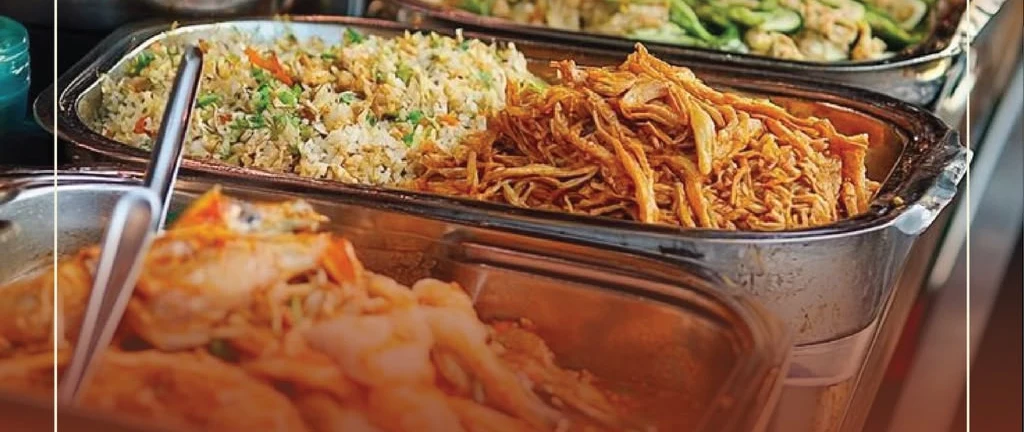 Pilihan sajian buffet pada materi resmi Gulapadi